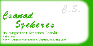 csanad szekeres business card