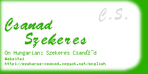 csanad szekeres business card